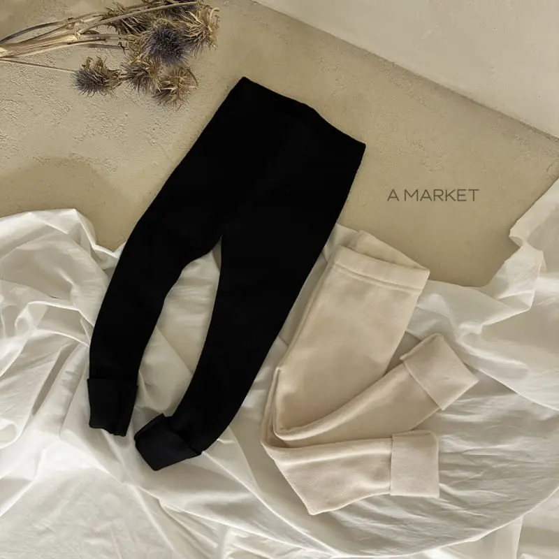 A-Market - Korean Children Fashion - #toddlerclothing - Fleece Leggings