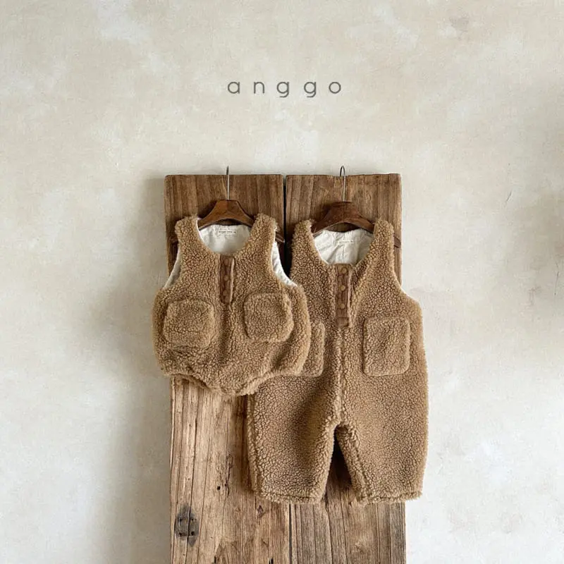 Anggo - Korean Baby Fashion - #babyboutiqueclothing - Creamy Overalls - 4