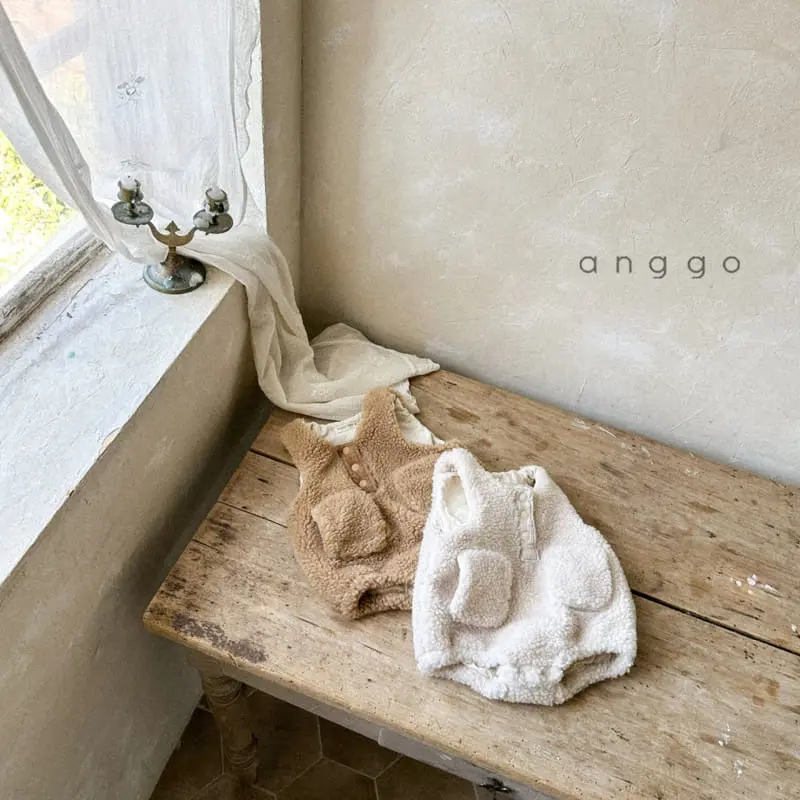 Anggo - Korean Baby Fashion - #babyfashion - Creamy Overalls - 5