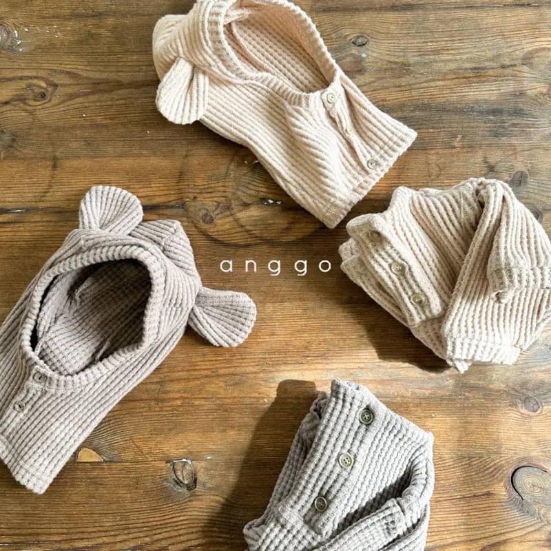 Anggo - Korean Baby Fashion - #babyoutfit - Waffle Baraclava - 2