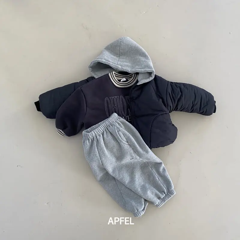 Apfel - Korean Children Fashion - #Kfashion4kids - Enco Hoody Padding Jumper - 6