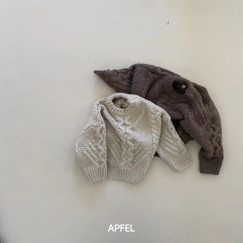 Apfel - Korean Children Fashion - #littlefashionista - Cozy Knit Tee - 4