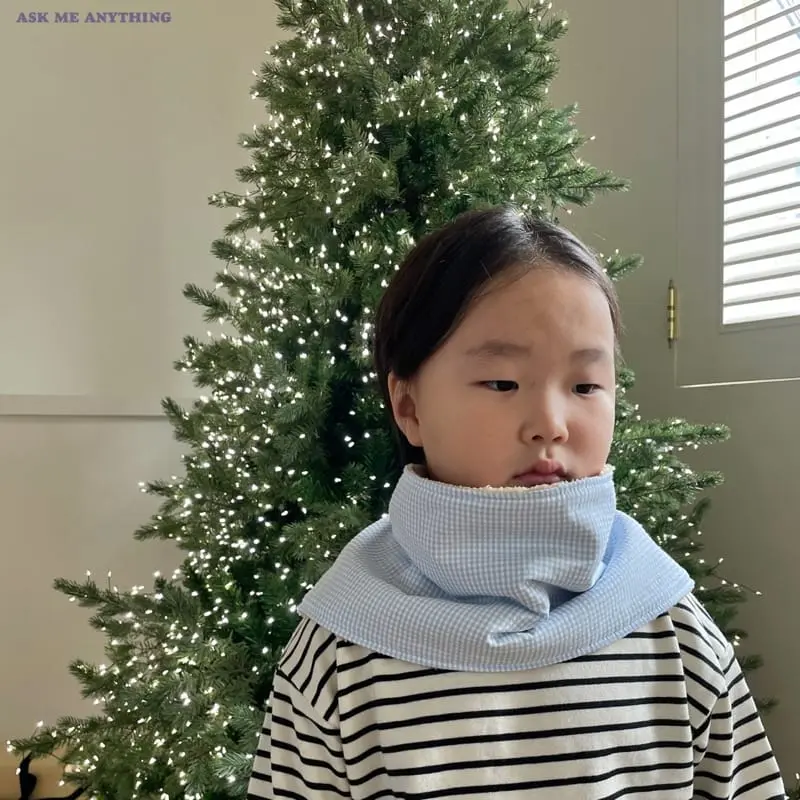 Ask Me Anything - Korean Children Fashion - #kidsshorts - Check Neck Warmer - 5