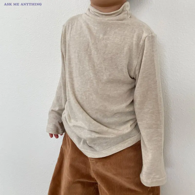 Ask Me Anything - Korean Children Fashion - #magicofchildhood - Angora Turtleneck Tee - 2