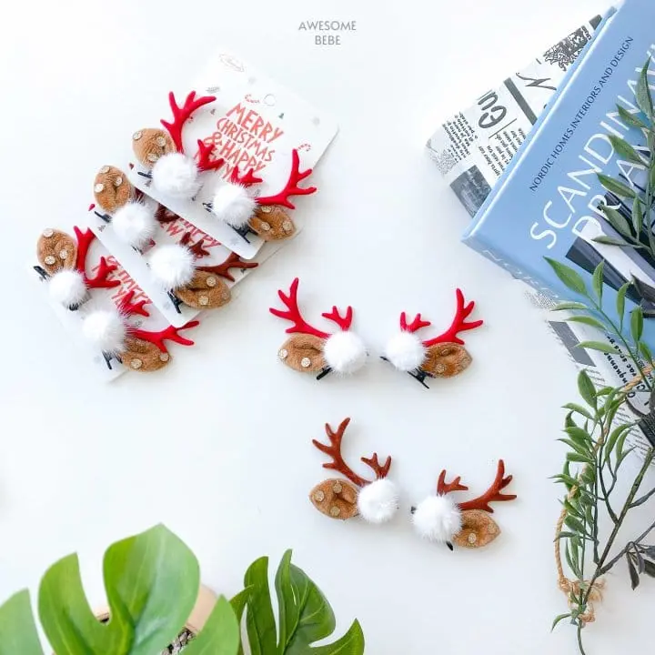 Awesome Bebe - Korean Children Fashion - #designkidswear - Christmas Deer Bbul Hair Pin - 3