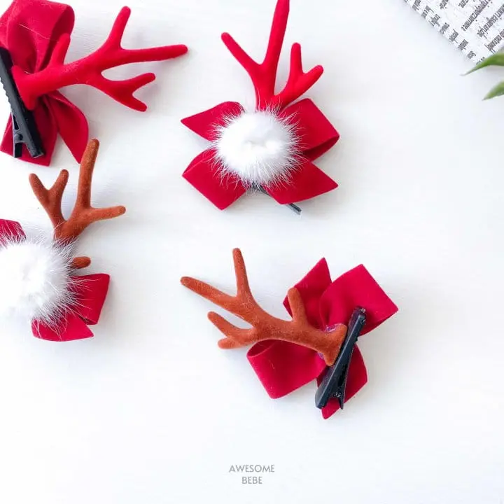 Awesome Bebe - Korean Children Fashion - #kidsstore - Christmas Ribbon Bbul Hair Pin - 6