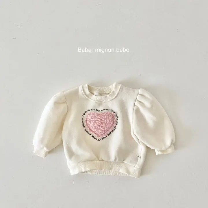 Babar Mignon - Korean Baby Fashion - #babyboutique - Bebe Heart Sweatshirt - 12