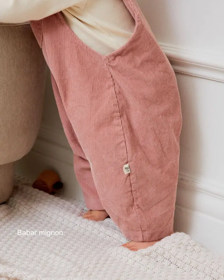Babar Mignon - Korean Baby Fashion - #babyfashion - Bebe Heart Rib Dungarees - 10