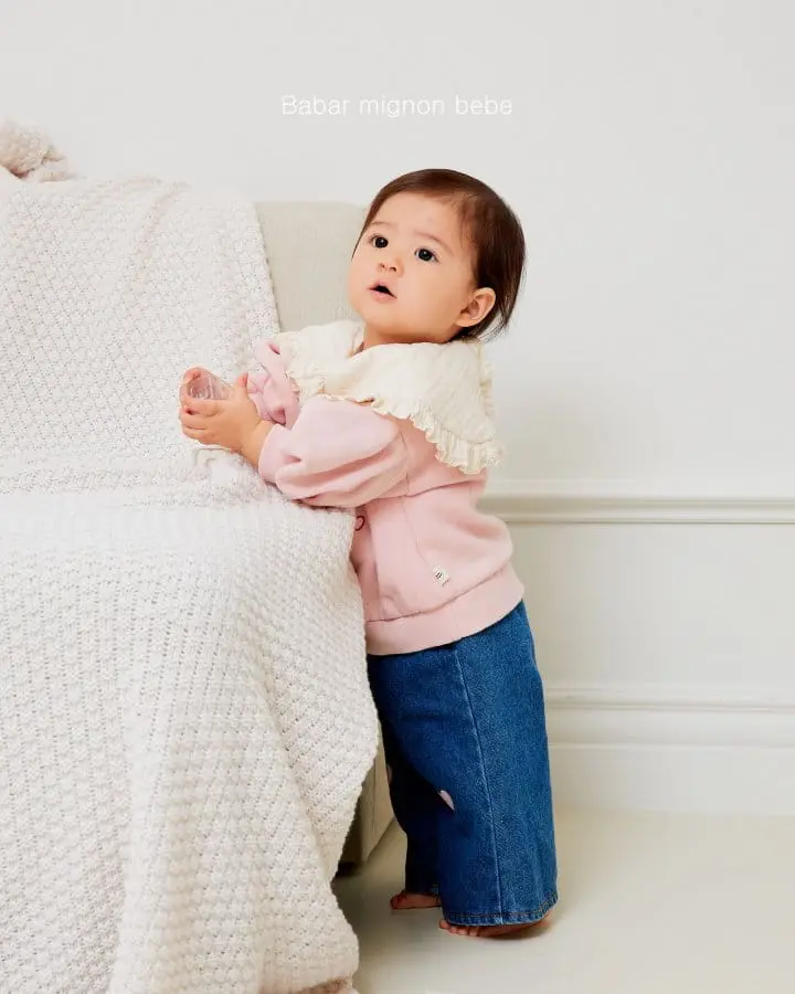 Babar Mignon - Korean Baby Fashion - #babyoninstagram - Bebe Denim Heart Pants - 12