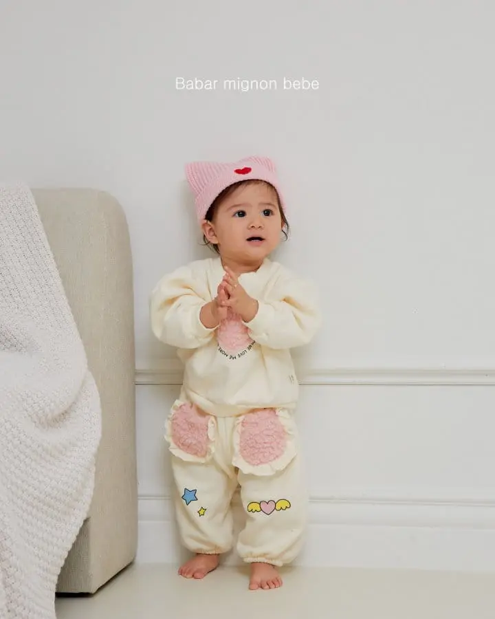 Babar Mignon - Korean Baby Fashion - #babyoninstagram - Bebe Heart Sweatshirt - 5