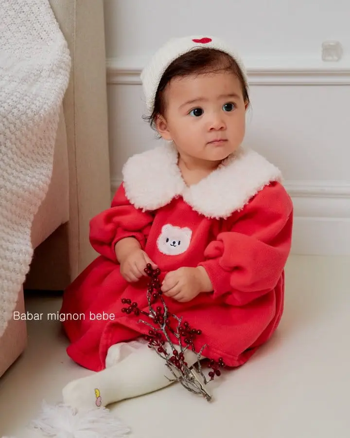 Babar Mignon - Korean Baby Fashion - #babyootd - Bebe Buddle Collar Bodysuit - 8