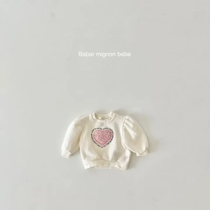Babar Mignon - Korean Baby Fashion - #babywear - Bebe Heart Sweatshirt - 9
