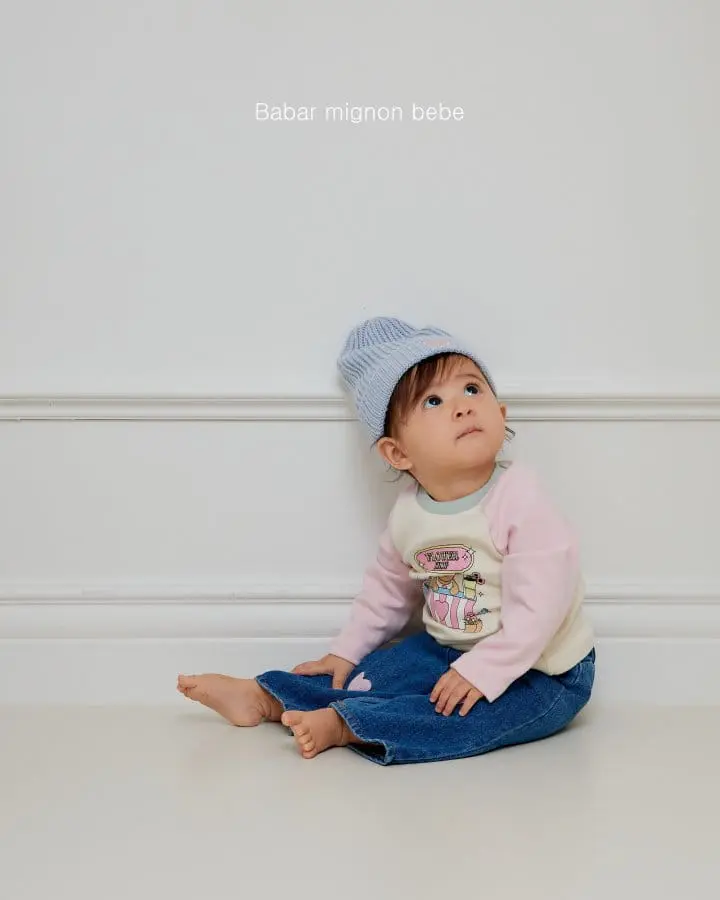 Babar Mignon - Korean Baby Fashion - #onlinebabyboutique - Bebe Denim Heart Pants - 2