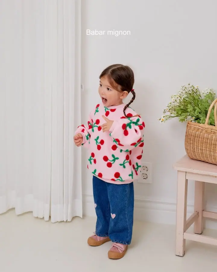 Babar Mignon - Korean Children Fashion - #Kfashion4kids - Big Cherry Sweatshirt - 6