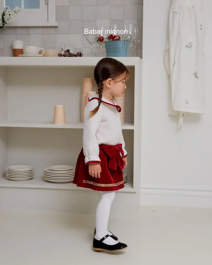 Babar Mignon - Korean Children Fashion - #childrensboutique - Ribbon Rib Skirt - 12