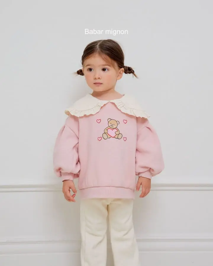 Babar Mignon - Korean Children Fashion - #childrensboutique - Collar Bear Sweatshirt - 8