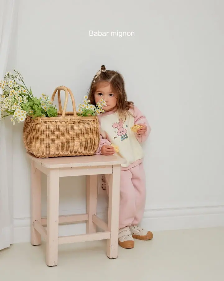 Babar Mignon - Korean Children Fashion - #childrensboutique - Rabbit Top Bottom Set - 5