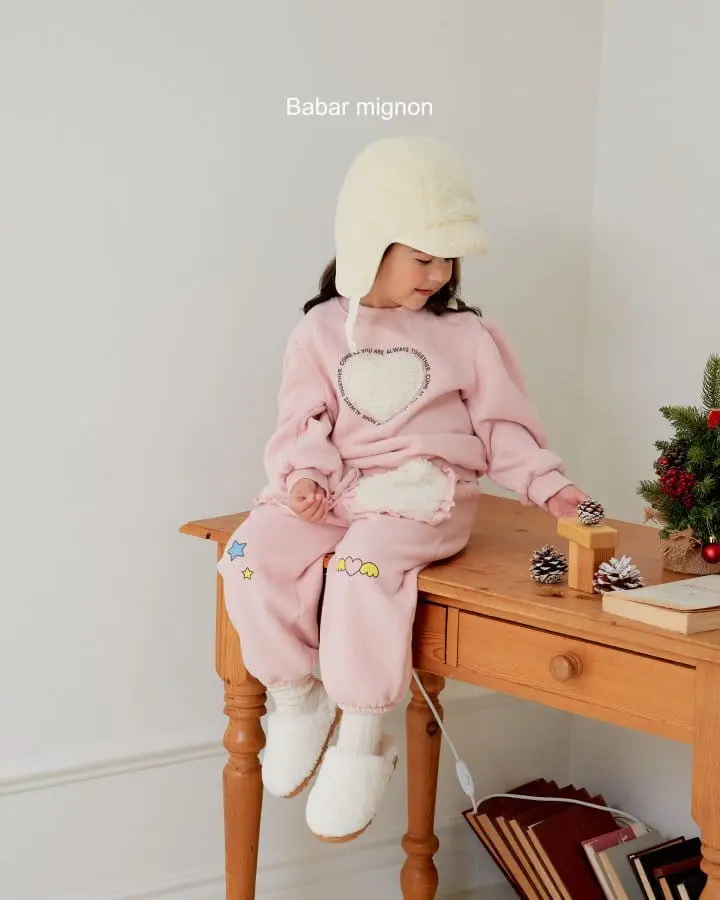 Babar Mignon - Korean Children Fashion - #childrensboutique - Bbosong Heart Sweatshirt - 11