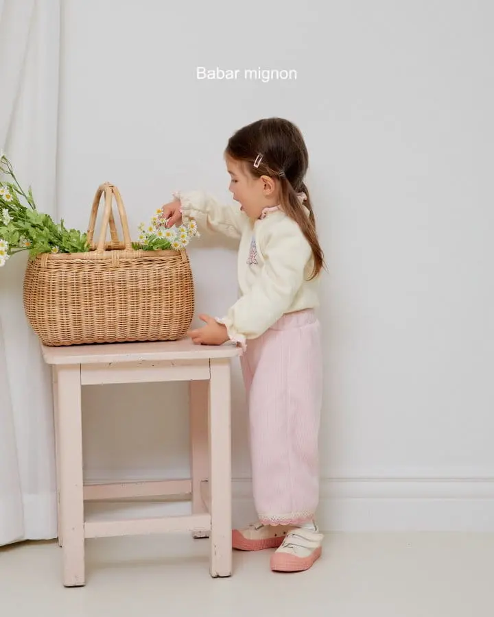 Babar Mignon - Korean Children Fashion - #designkidswear - Rib Lace Pants - 4