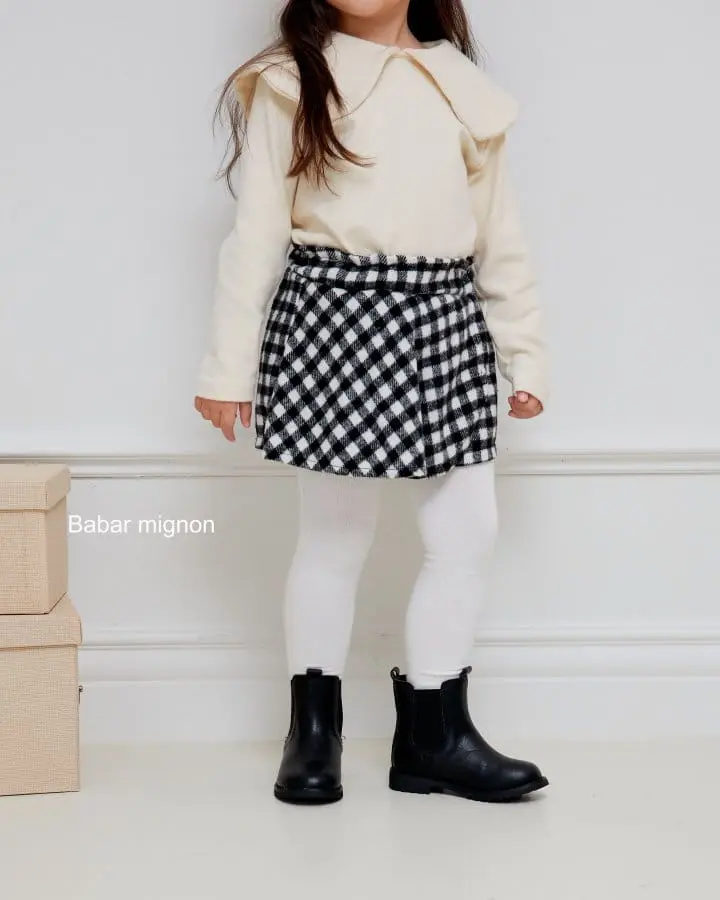 Babar Mignon - Korean Children Fashion - #fashionkids - Check Wrap Pants - 11