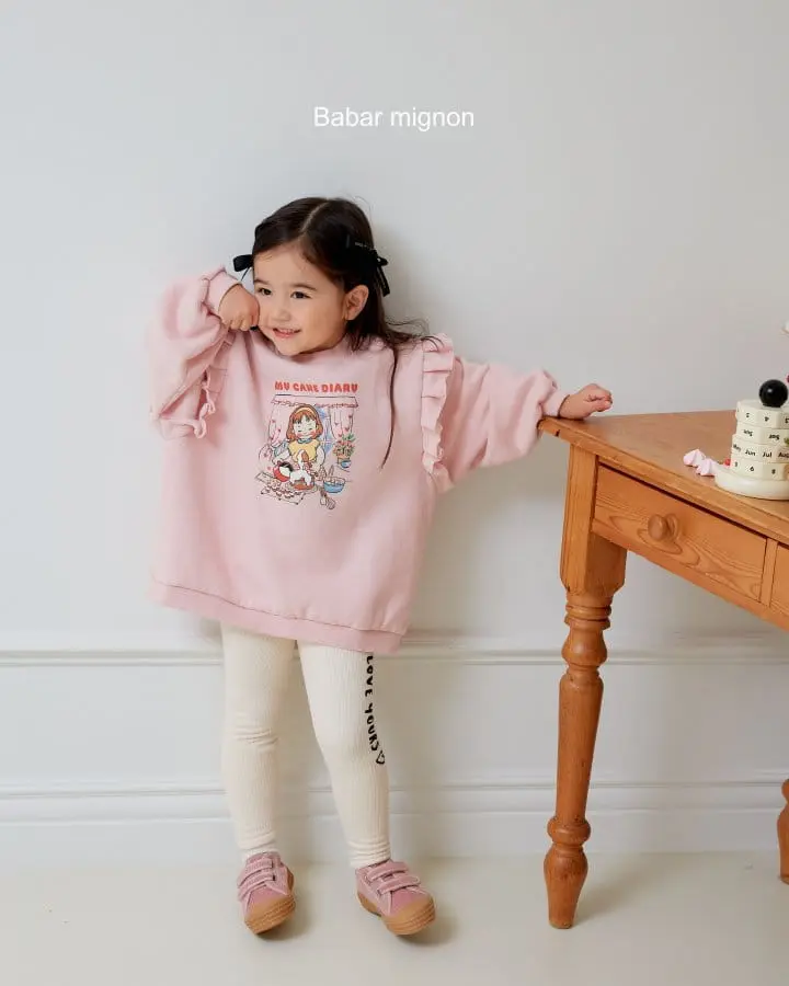 Babar Mignon - Korean Children Fashion - #magicofchildhood - Lettering Leggings - 2