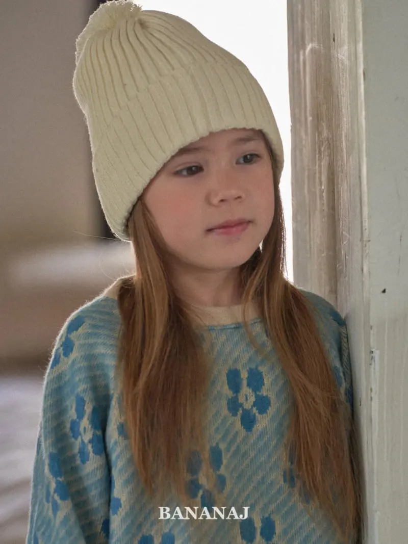 Banana J - Korean Children Fashion - #kidsshorts - Flower Knit Sweatshirt - 9