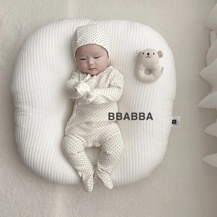Bbabba - Korean Baby Fashion - #babygirlfashion - Bennet Dot Bodysuit Leggings Bonnet Set