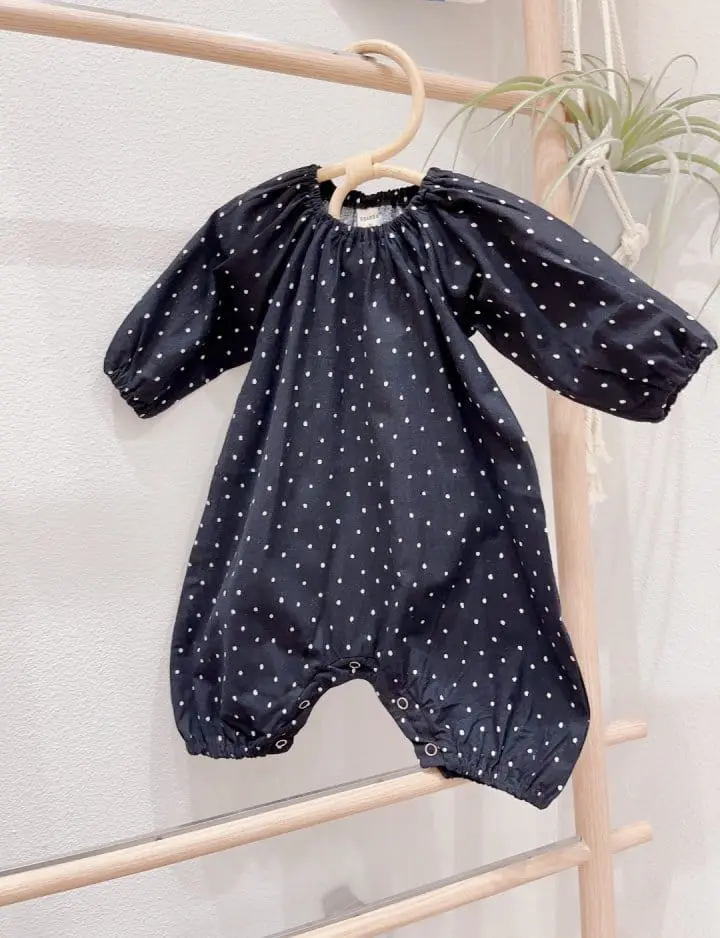 Bbabba - Korean Baby Fashion - #babyoninstagram - Fleece Dot Long Bodysuit