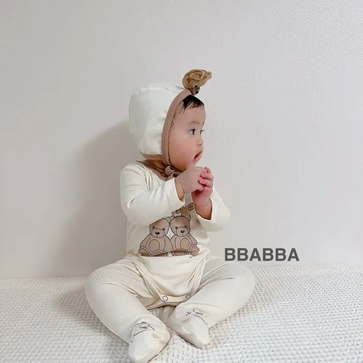 Bbabba - Korean Baby Fashion - #babyoninstagram - Bear bonnet Set - 11