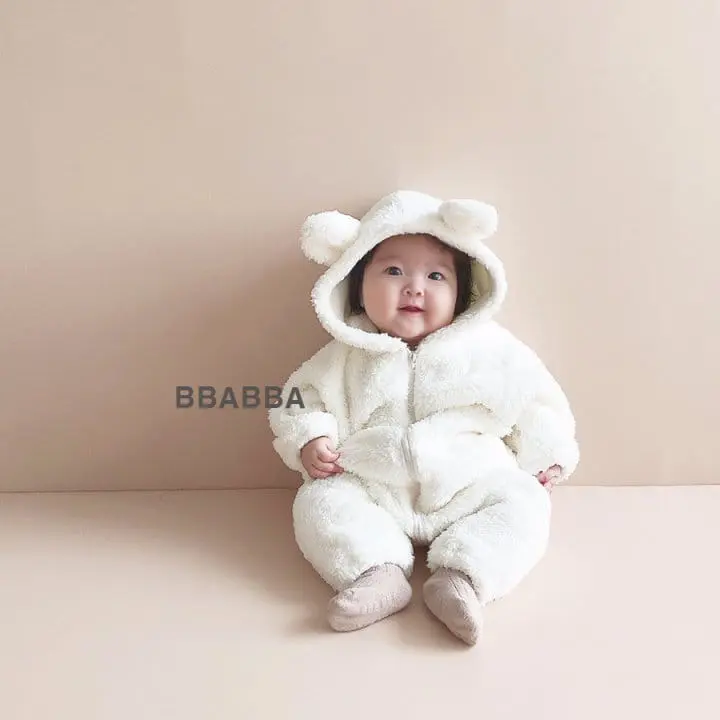 Bbabba - Korean Baby Fashion - #babyootd - Cozy Bear Body Suit - 2