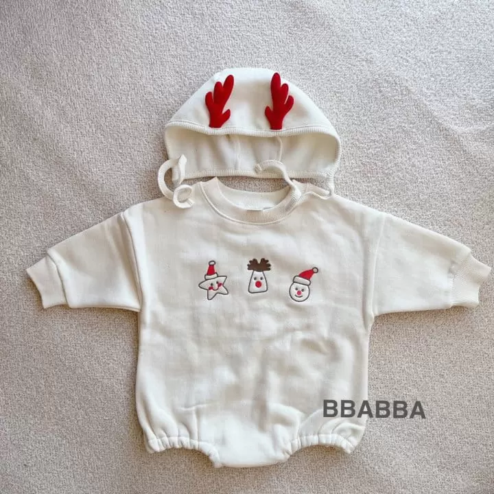 Bbabba - Korean Baby Fashion - #onlinebabyboutique - Santa Nara Embroidery Bodysuit - 2