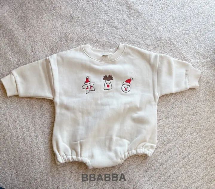 Bbabba - Korean Baby Fashion - #onlinebabyshop - Santa Nara Embroidery Bodysuit - 3