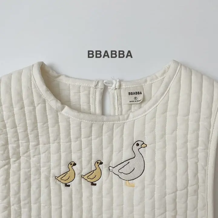 Bbabba - Korean Baby Fashion - #smilingbaby - Quilted Embroidery Sleep Vest - 3