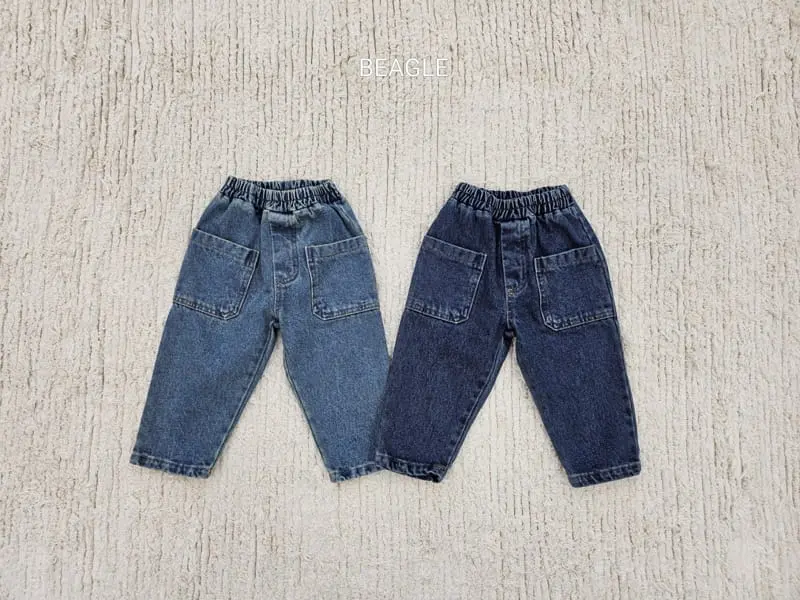 Beagle - Korean Children Fashion - #kidsshorts - Cookies Fleece Jeans - 2