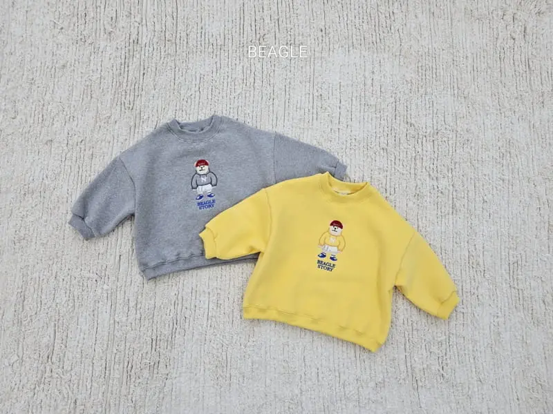 Beagle - Korean Children Fashion - #stylishchildhood - Hat Bear Sweatshirt - 2