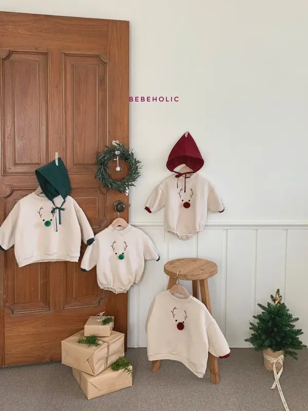 Bebe Holic - Korean Baby Fashion - #babyboutique - Deer Bonnet Set - 12