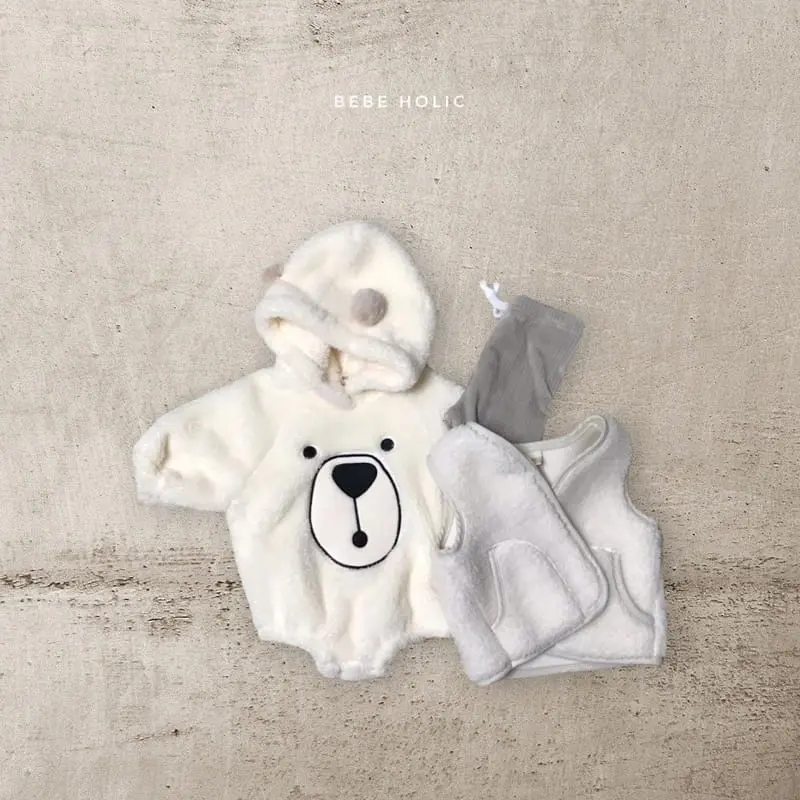 Bebe Holic - Korean Baby Fashion - #babyboutique - Bear Bell Bodysuit - 4