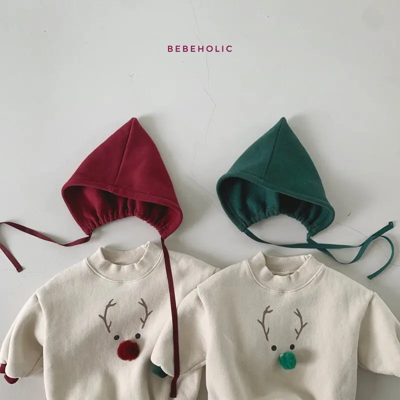 Bebe Holic - Korean Baby Fashion - #babylifestyle - Deer Bonnet Set - 4