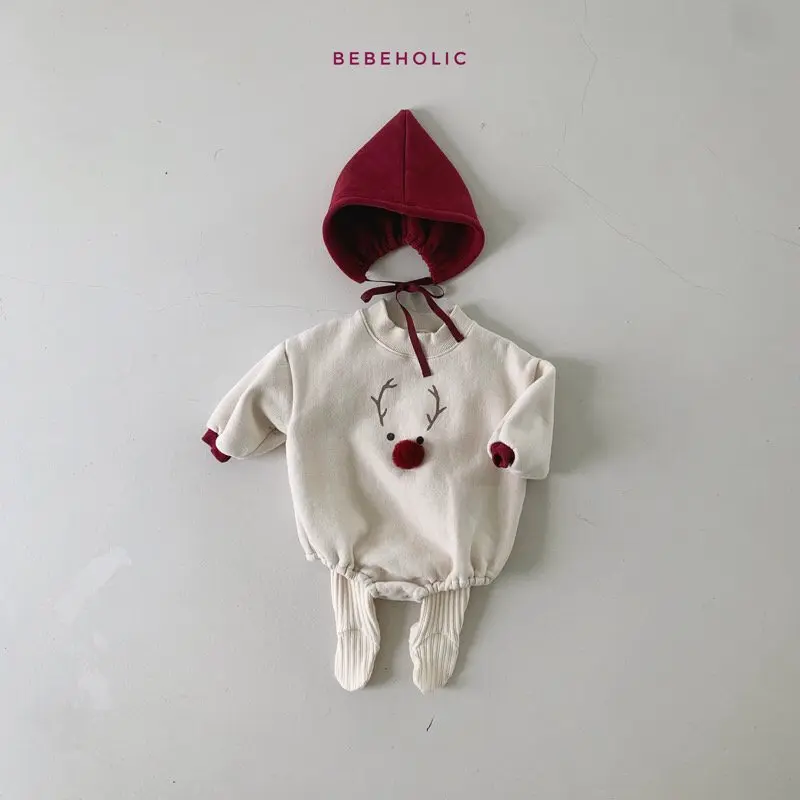 Bebe Holic - Korean Baby Fashion - #babyootd - Deer Bonnet Set - 5