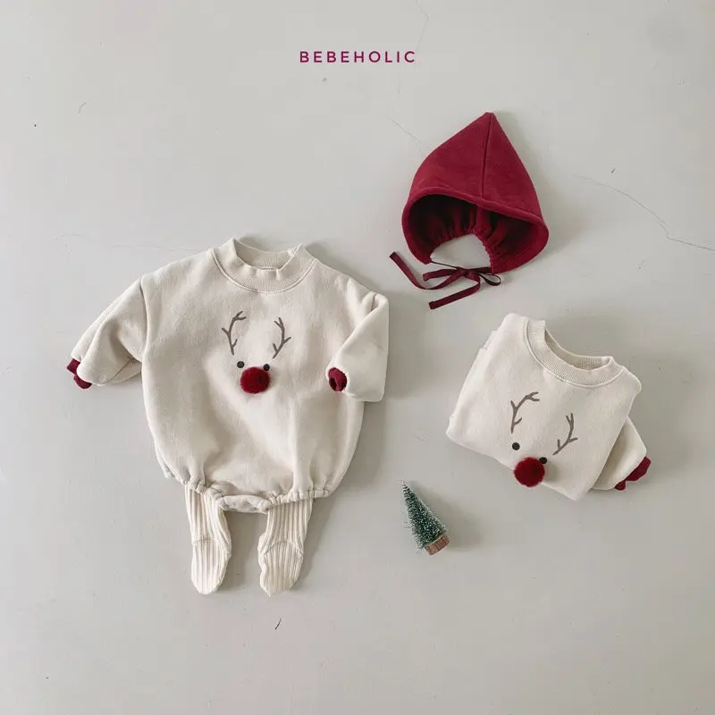 Bebe Holic - Korean Baby Fashion - #babyoutfit - Deer Bonnet Set - 7