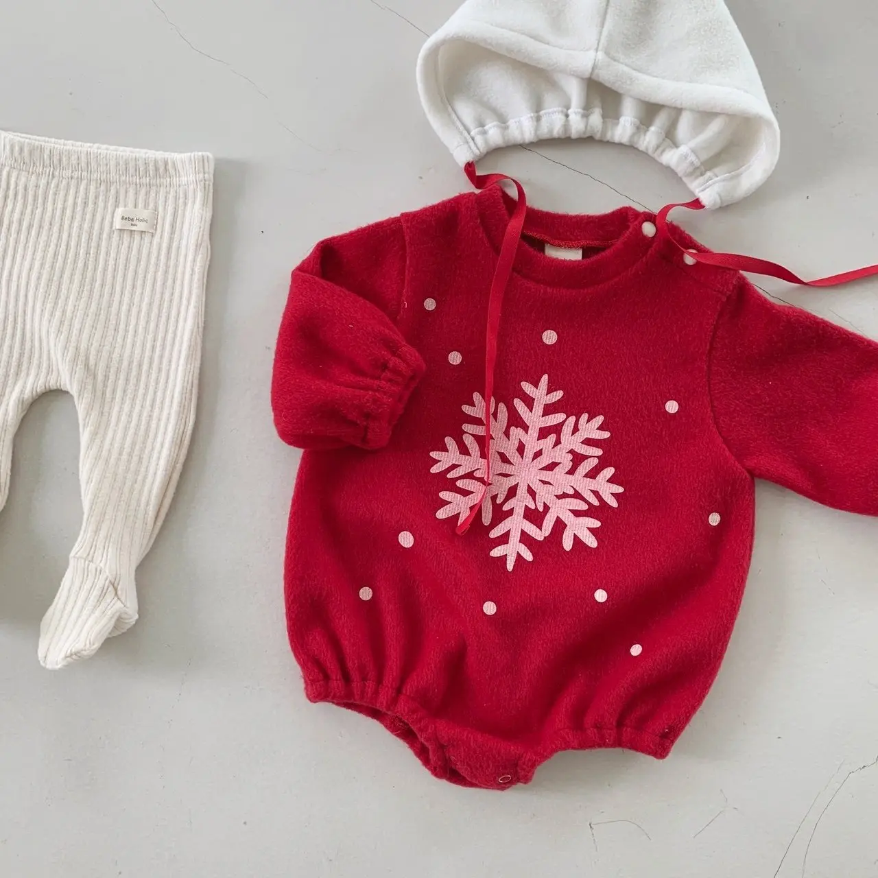Bebe Holic - Korean Baby Fashion - #babyootd - Star Bonnet Set - 4