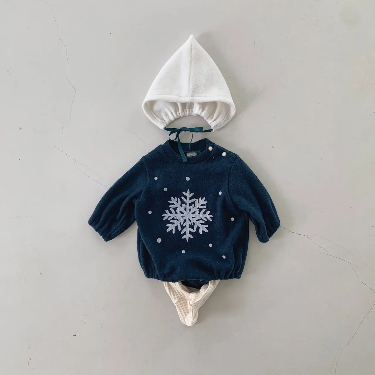 Bebe Holic - Korean Baby Fashion - #babyoutfit - Star Bonnet Set - 5