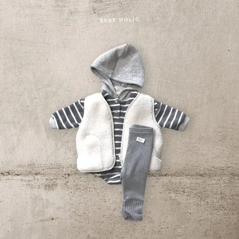 Bebe Holic - Korean Baby Fashion - #smilingbaby - Knit Danjjack Bodysuit - 3