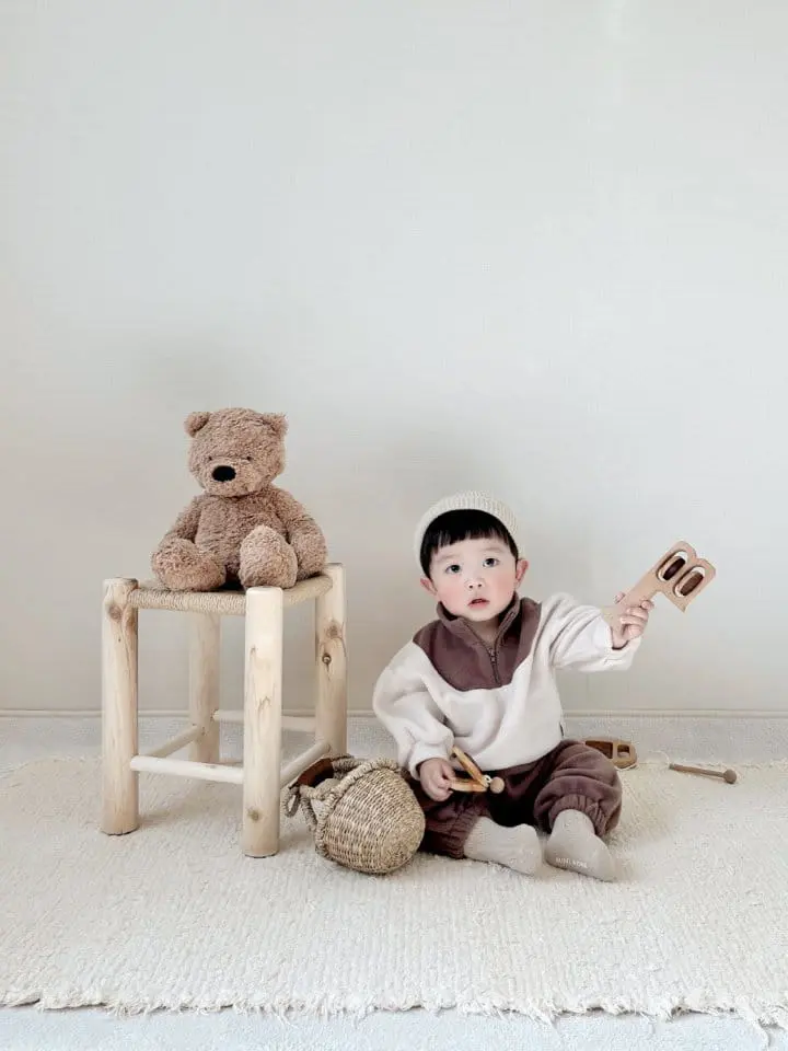 Bebe Nine - Korean Baby Fashion - #babyboutique - Tori Fleece Top Bottom Set - 8