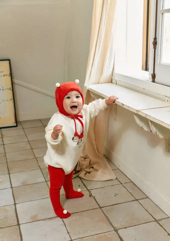 Bebe Nine - Korean Baby Fashion - #babyboutique - Mung Berry Fleece Bodysuit - 6