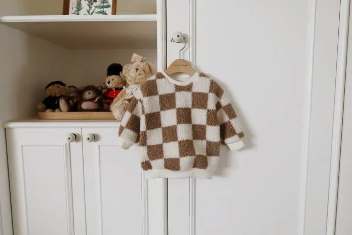 Bebe Nine - Korean Baby Fashion - #onlinebabyshop - Checks Bbogle Sweatshirt - 4