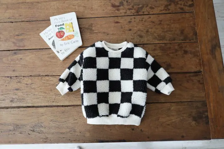 Bebe Nine - Korean Baby Fashion - #babyboutique - Checks Bbogle Sweatshirt - 5