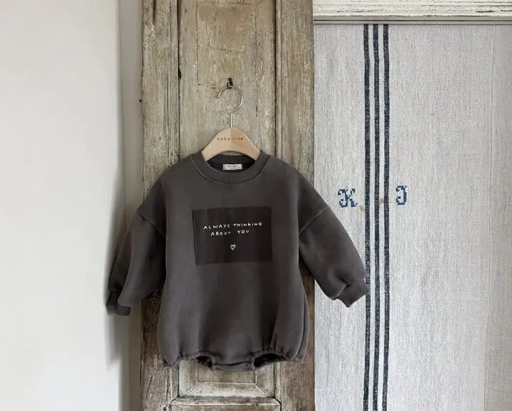 Bebe Nine - Korean Baby Fashion - #babyboutiqueclothing - Lettering Fleece Bodysuit - 7