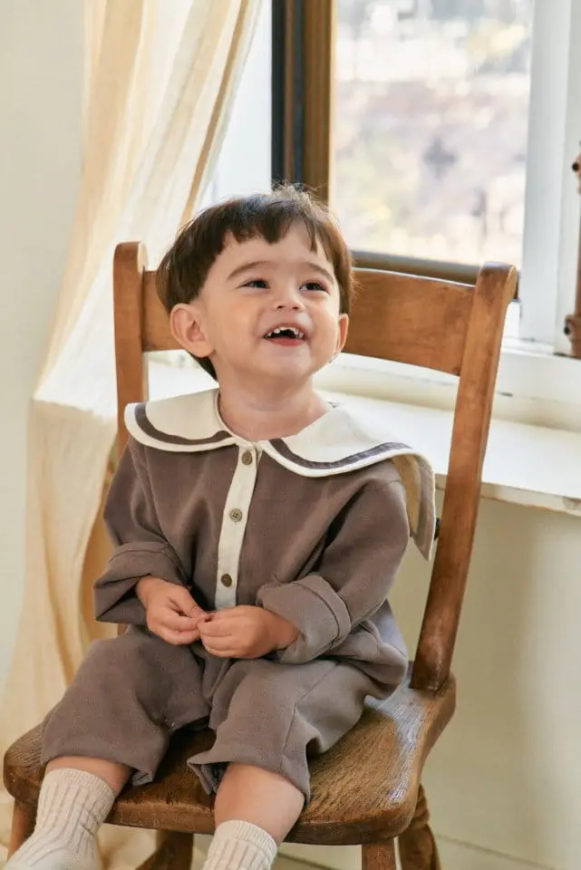 Bebe Nine - Korean Baby Fashion - #babyclothing - Marlang Collar Overalls - 6