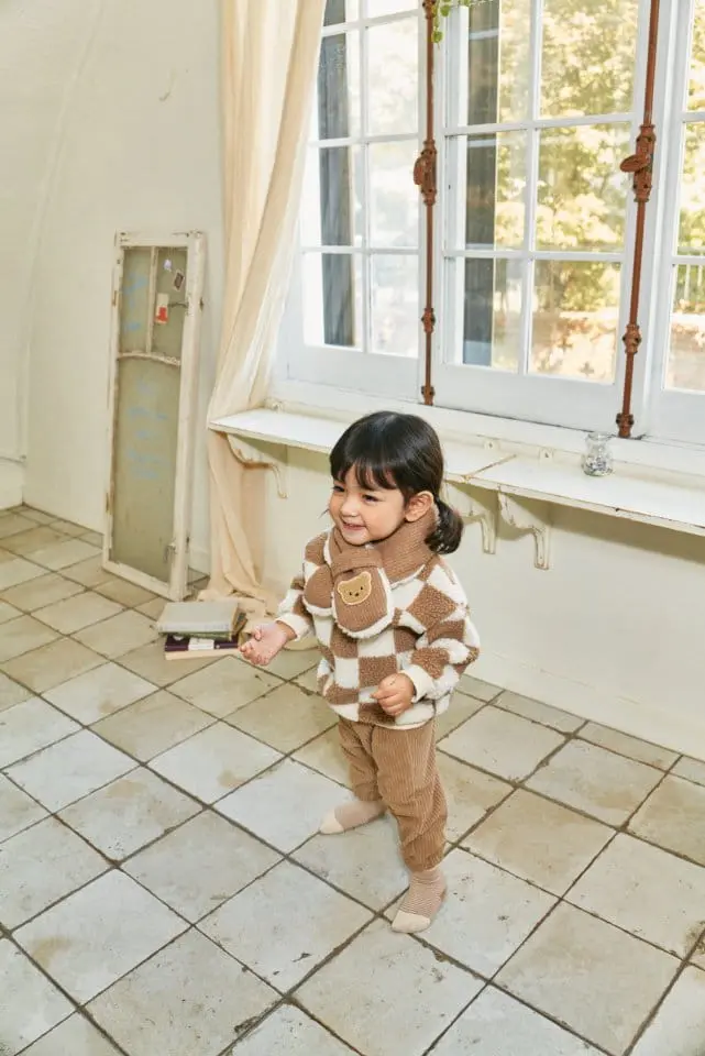 Bebe Nine - Korean Baby Fashion - #babyclothing - Checks Bbogle Sweatshirt - 7